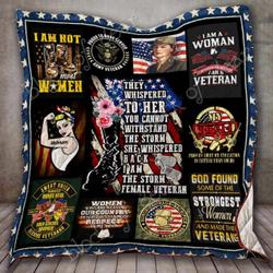 Female Veteran Cl18100266Mdq Quilt Blanket