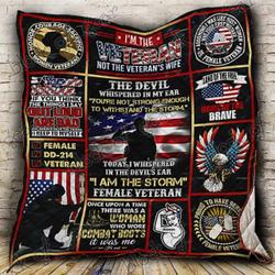 Female Veteran Proud Cl19100309Mdq Quilt Blanket