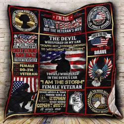 Female Veteran Proud Quilt Tt16-0208  Quilt