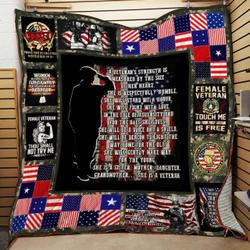 Female Veterans Strength Quilt Blanket ABC07113057