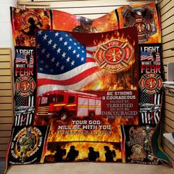 Firefighter Cl22100191Mdq Quilt Blanket
