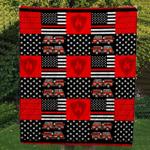 firefighter truck custom handmade quilt blanket d2451509