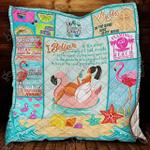 flamingo beach girl cl18100280mdq quilt blanket d2481814