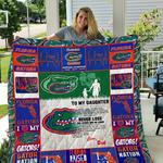 florida gators to my daughter love dad quilt blanket d2418775