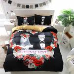 flowers skull enternal love bed sheets spread comforter duvet cover bedding sets d2124315