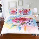 flowery death skull bedding set bedroom decor d2230685