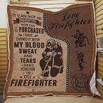 forever the title firefighter quilt blanket great customized blanket gifts for birthday christmas 0