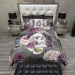 forget me not purple rose and skull gs cl ld bedding set qa d2123324
