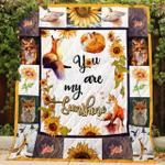 fox you are my sunshine quilt blanket great customized blanket gifts for birthday christmas 0