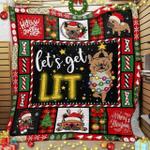 french bulldog christmas lets get lit quilt blanket great customized blanket gifts for birthday 0
