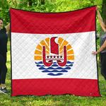 french polynesia flag premium quilt a6 quilt d2419411