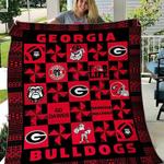 georgia bulldogs blanket th1607 quilt d2456495