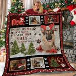 german shepherd christmas my owners are at it again must be that silly season thing quilt blanket 0