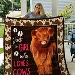 girl love highland cow quilt blanket dhc1501385vt d2479802