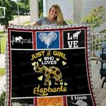 girl loves elephant cl14100226mdq quilt blanket d2479176