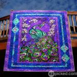 glorious peacock quilt blanket ylh5 quilt d2415485