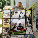 go outside with siberian husky quilt blanket great customized blanket gifts for birthday 0
