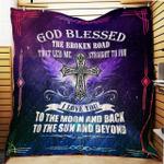 god blessed the broken road quilt blanket d2452829
