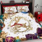 golden christmas deer with red scarf 3d clh2210143b bedding sets d2235128