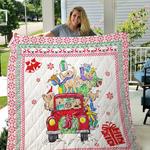 golden retriever christmas car quilt blanket great customized blanket gifts for birthday 0
