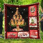 golden retriever christmas tree premium quilt quilt d2419811