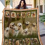 golden retriever family quilt blanket great customized blanket gifts for birthday christmas 0