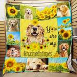 golden retriever golden retriever sunflower quilt blanket dhc04012079dd d2482321