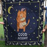 good night cat quilt d2423665