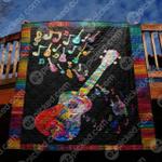 gorgeous guitar quilt blanket tt99 quilt d2416948