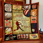 grandma to grandson dont limit your challenges challenge your limits baseball quilt blanket 0