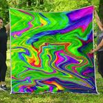 green abstract liquid trippy cl17100295mdq quilt blanket d2483363