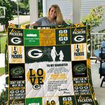 green bay packers to my daughter love mom quilt d2423066