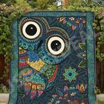 green floral owl clt140623 quilt blanket d2479983