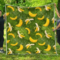 Green Tropical Banana Cl17100311Mdq Quilt Blanket