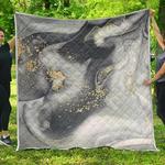 grey gold liquid marble cl17100321mdq quilt blanket d2483237