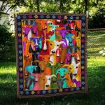 greyhound multi dog colorful cl09100113mdq quilt blanket d2482933