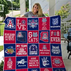 H - Arizona Wildcats MenS Basketball Quilt Blanket