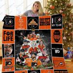 h philadelphia flyers lg christmas quilt blanket d2482284