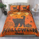 halloween black cat ghost trick or treat bed sheets spread comforter duvet cover bedding sets