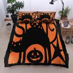 halloween black cat pumpkin printed bedding set bedroom decor d2229210