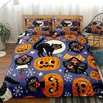 halloween black cats pumpkin animals duvet cover set bedding set d2183430