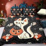 halloween cat and bat cat printed bedding set bedroom decor d2231379
