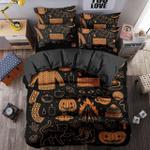 halloween fire pumskin sweater printed bedding set bedroom decor d2188894