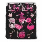 halloween flamingo and ghost bedding set bedroom decor d2133250
