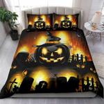 halloween horror pumpkin yellow light bedding set bedroom decor d2231440