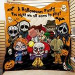 halloween party the night we all came to play quilt blanket quilt d2417381