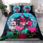 halloween pink flamingo 3d bedding set bedroom decor d2139428