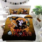 halloween pumpkin a pretty evil vampire girl duvet cover bedding set d2147346