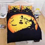 halloween pumpkin and bat 3d printed bedding set soft lightweight microfiber comforter d2138165