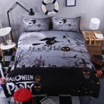 halloween pumpkin witch ct bedding set bevrpm d2178231